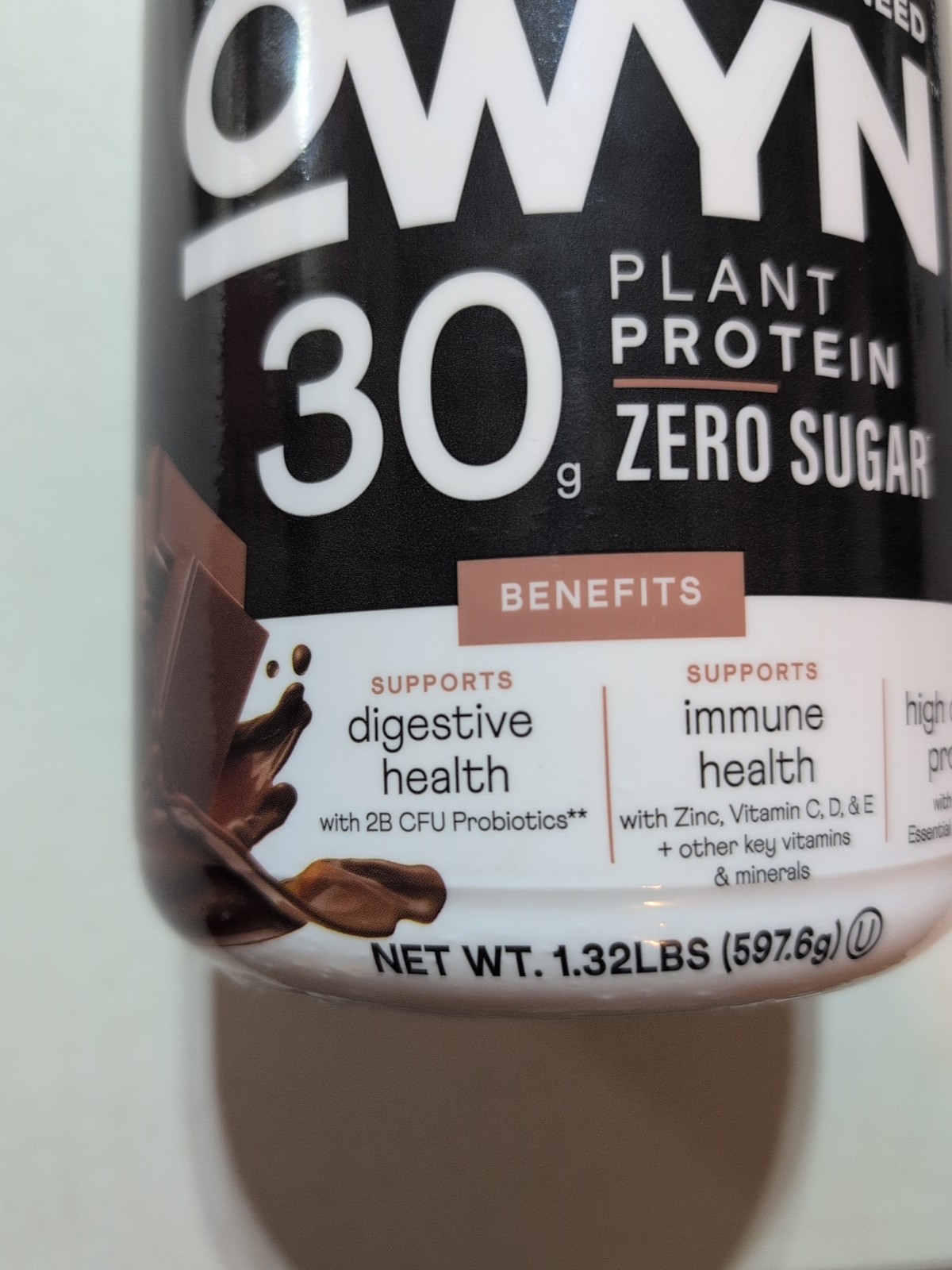 Owyn 30g Plant Protein Zero Sugar Elite PRO 1.32Lb Chocolate 8/27 Factory Sealed