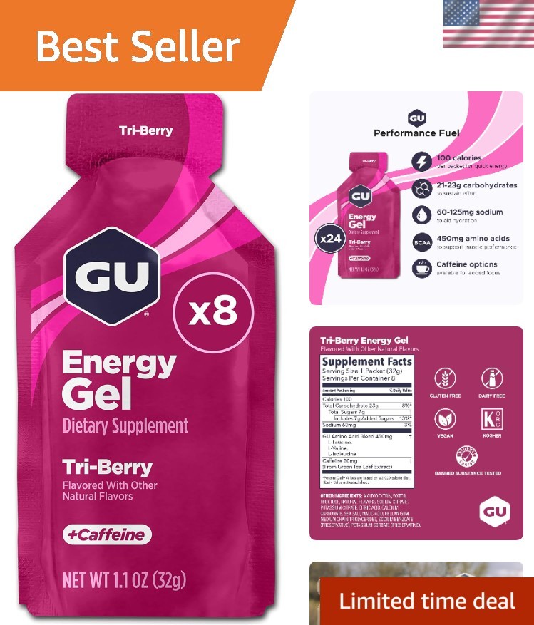 Sports Nutrition Energy Gel Trio – , 8 Pack, Perfect for Workouts