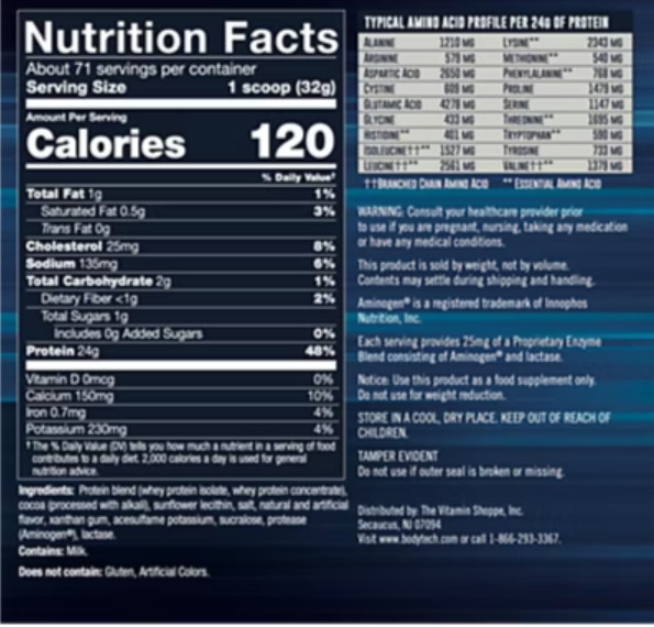 Whey Tech Pro 24 Whey Protein Isolate & Concentrate Powder