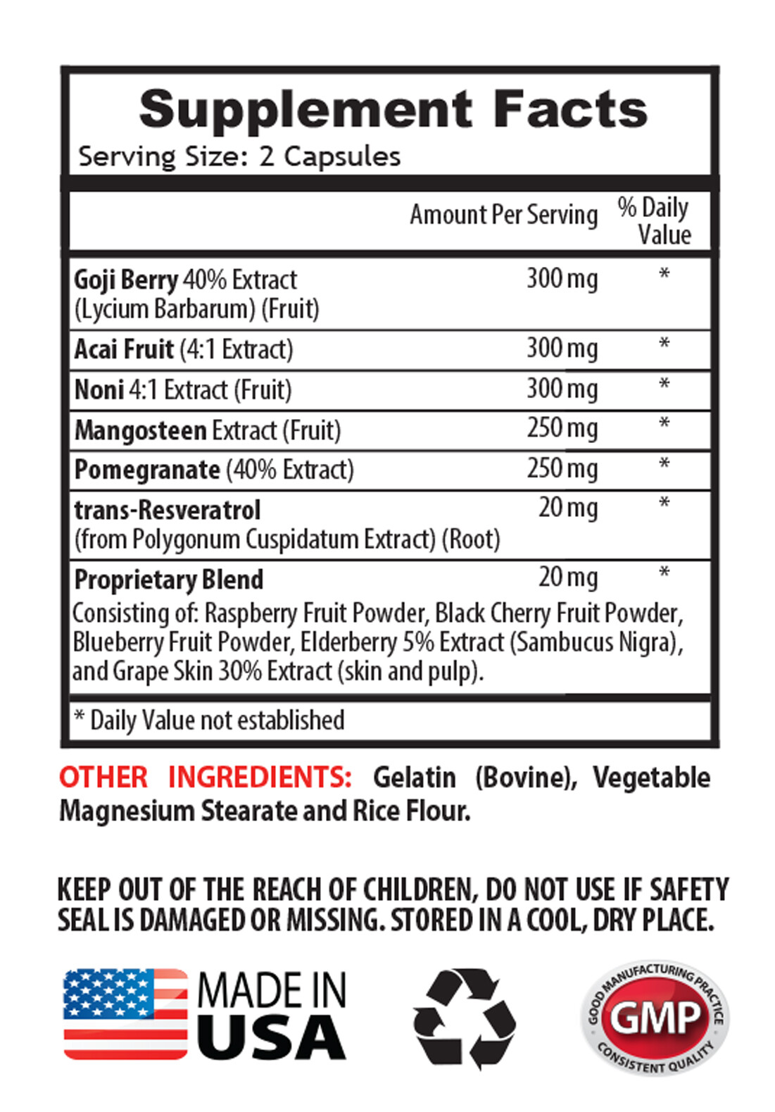 goji berry supplement – GOJI BERRY 40% EXTRACT – energy boosting 3B