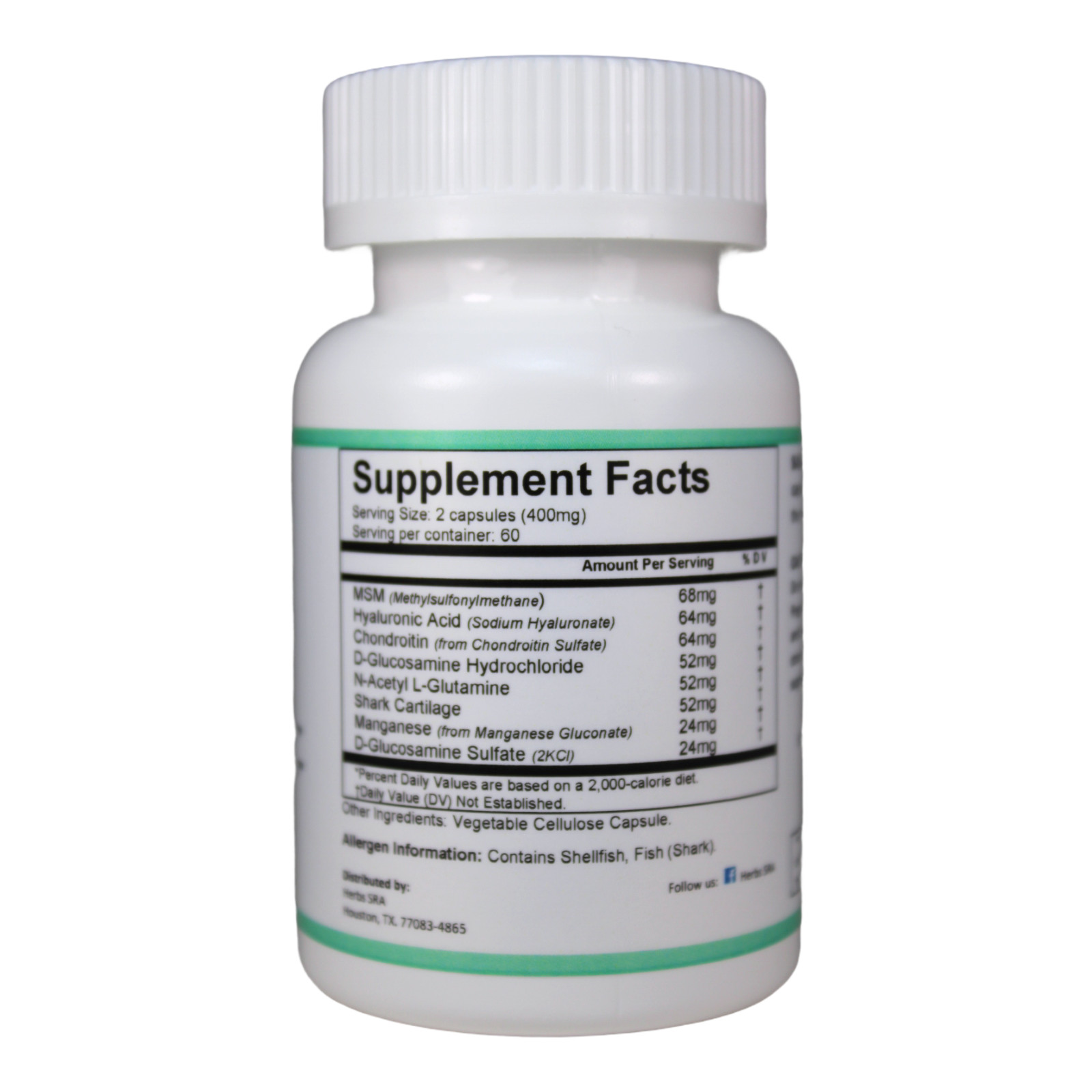 MSM, GLUCOSAMINE & CHONDROITIN, 120 Capsules. JOINT MOBILITY, Cartilage Support.
