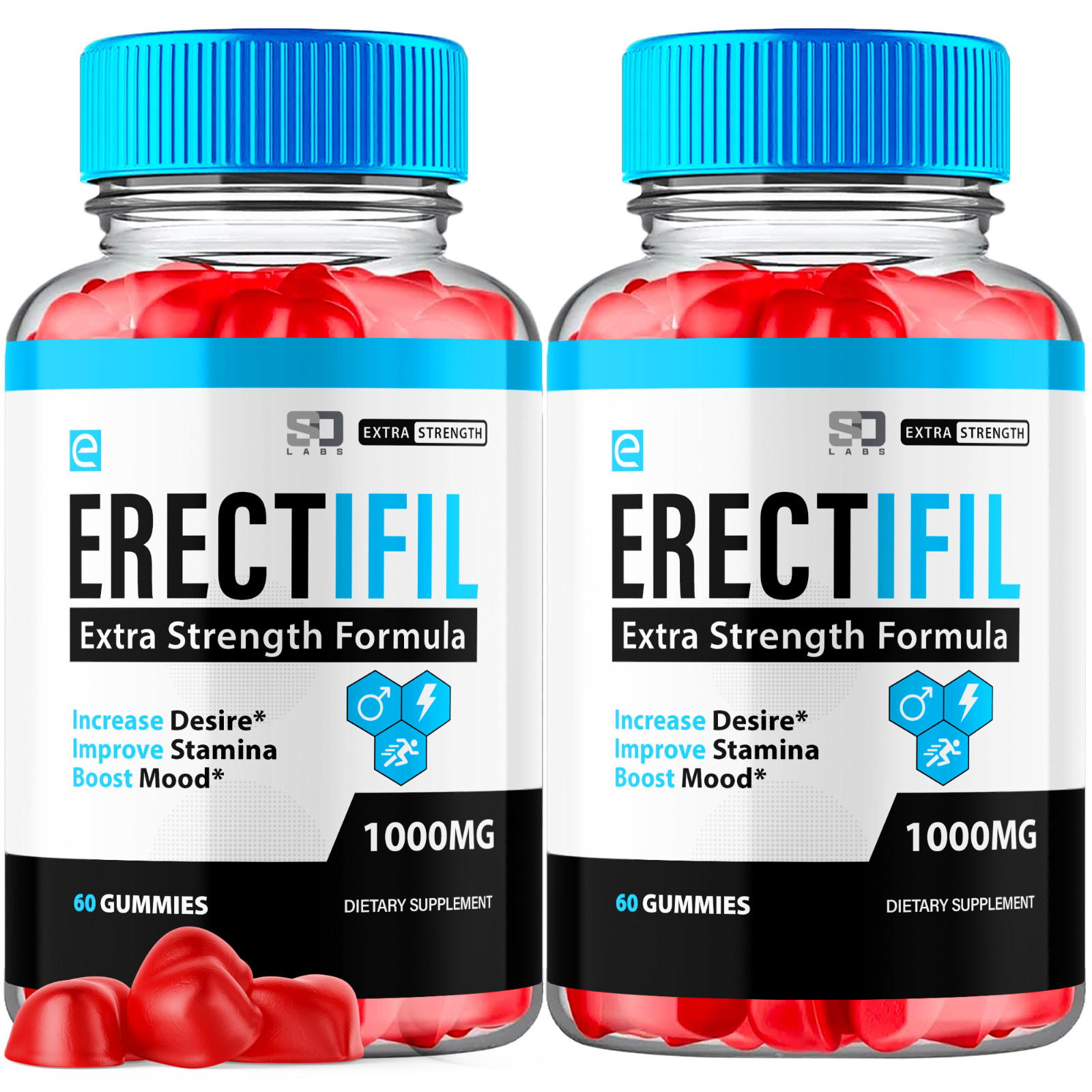 Erectifil Gummies – Male Virility with Maximum Strength – 120 Gummies (2 Pack)