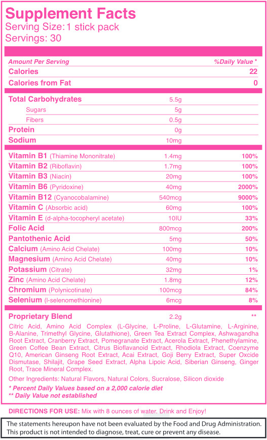 BHIP PINK & B FLEX Women’s Collagen & Energy Ultimate Beauty & Wellness Combo