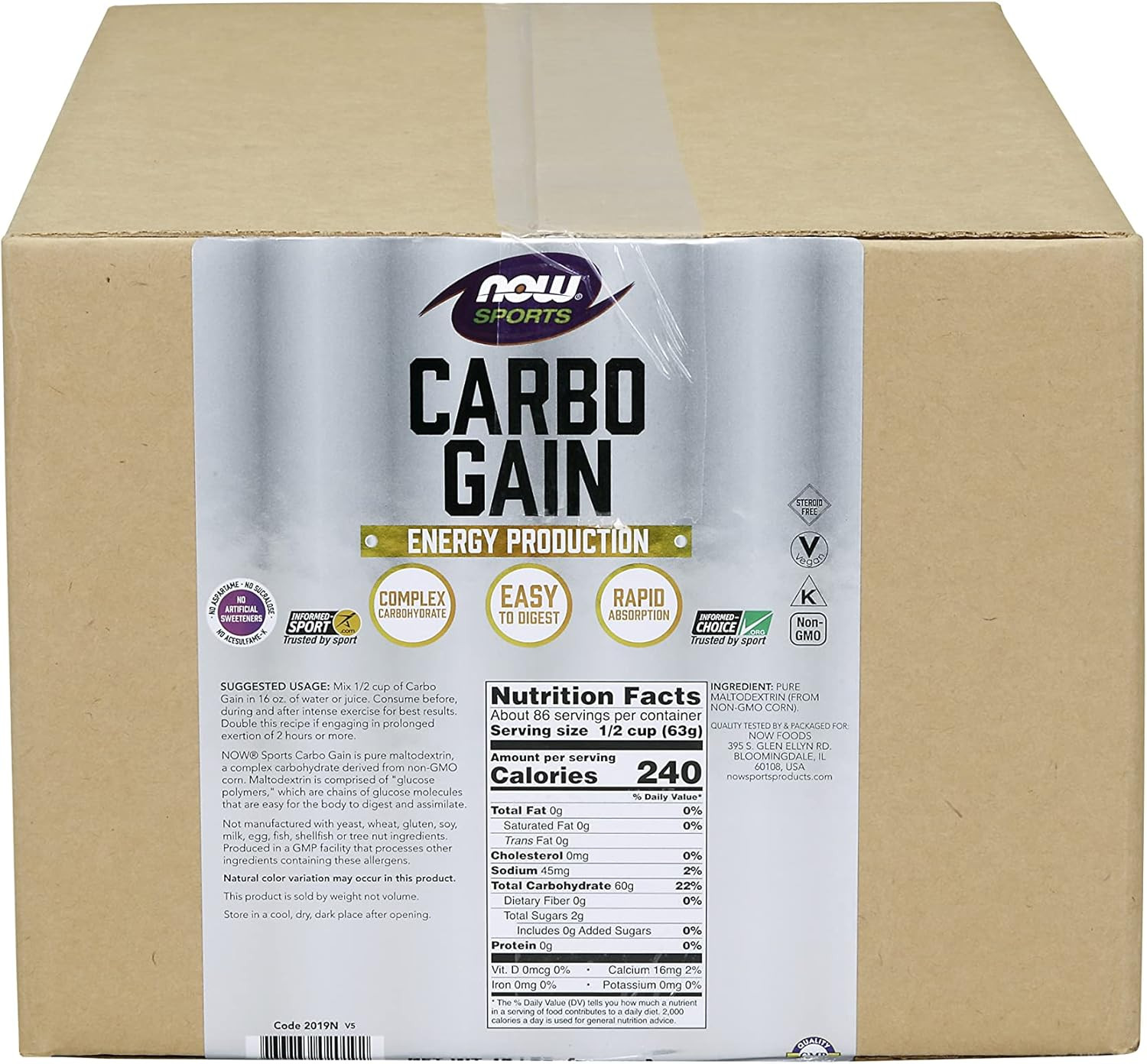 Sports Nutrition, Carbo Gain Powder (Maltodextrin), Rapid Absorption, Energy Pro