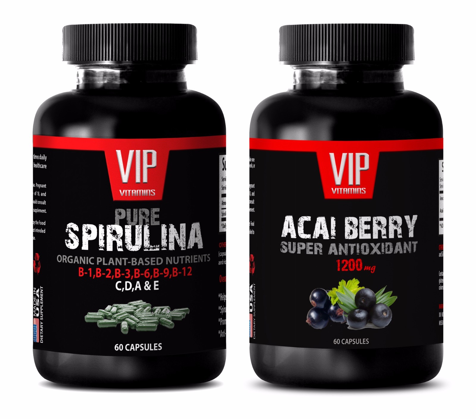 Weight loss diets – SPIRULINA – ACAI COMBO – spirulina and chlorella organic