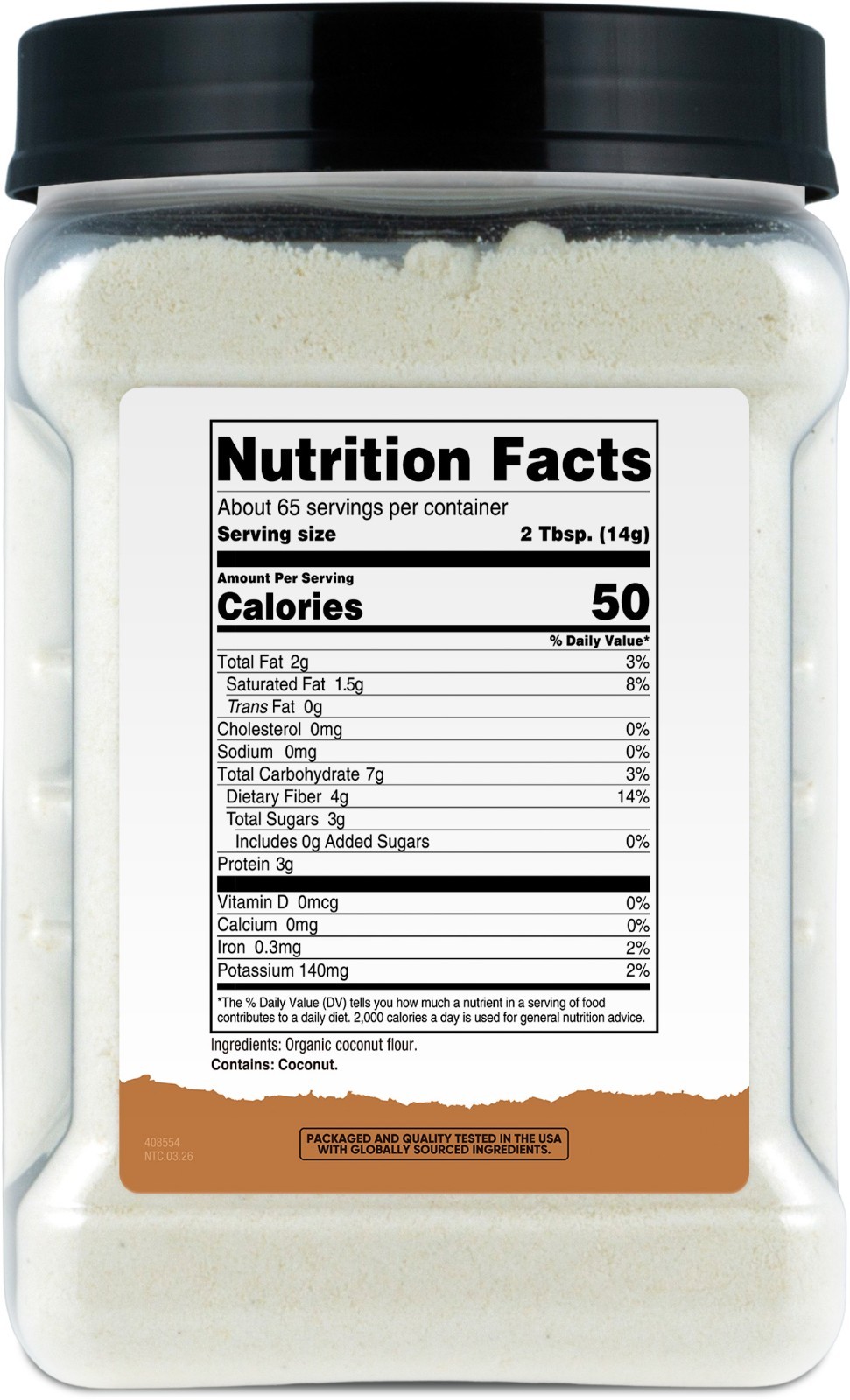 Nutricost Pantry Organic Coconut Flour (2 LB) – Gluten-Free, GMO-Free