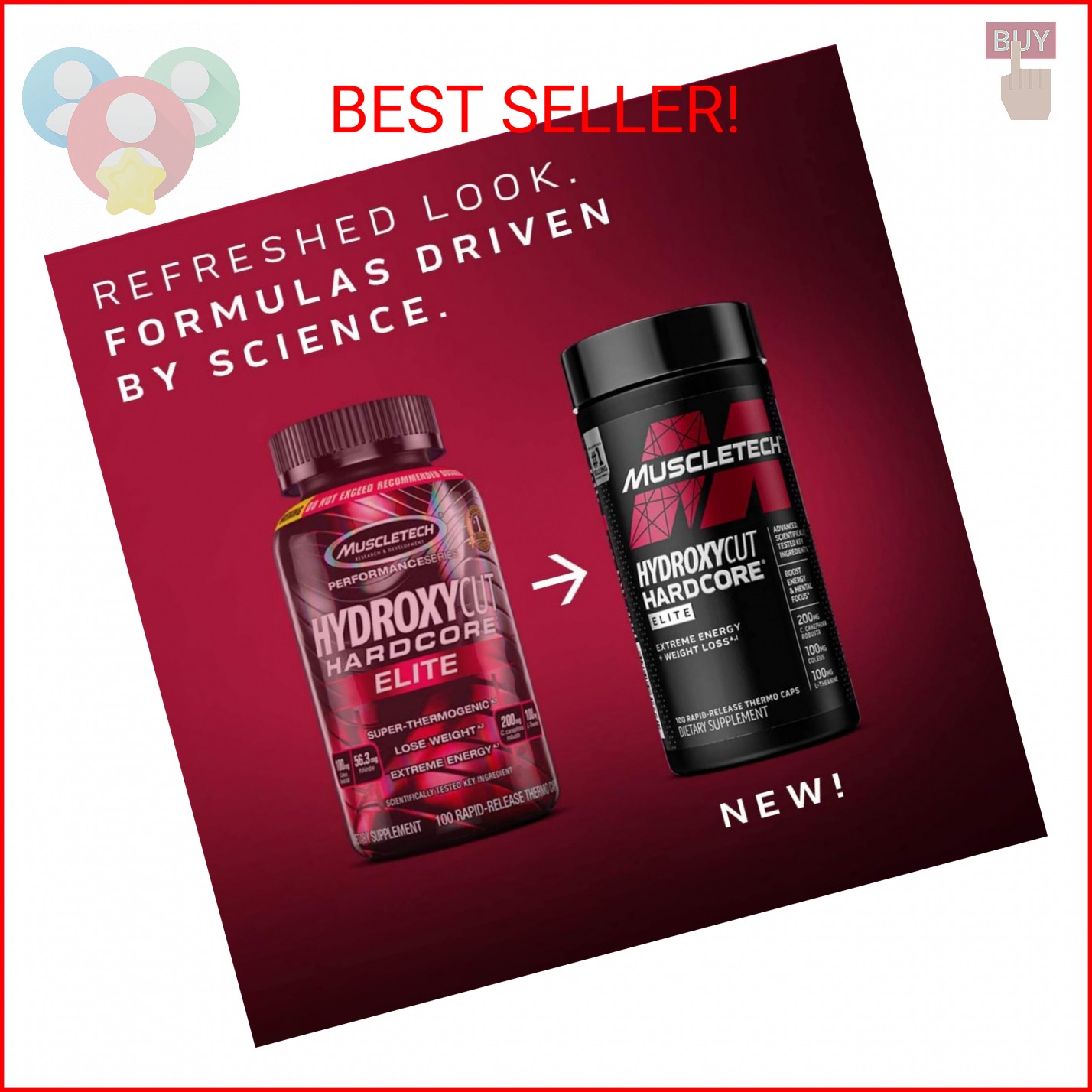 Hydroxycut Hardcore Elite – Energy & Metabolism Support for Men & Women – 270 mg