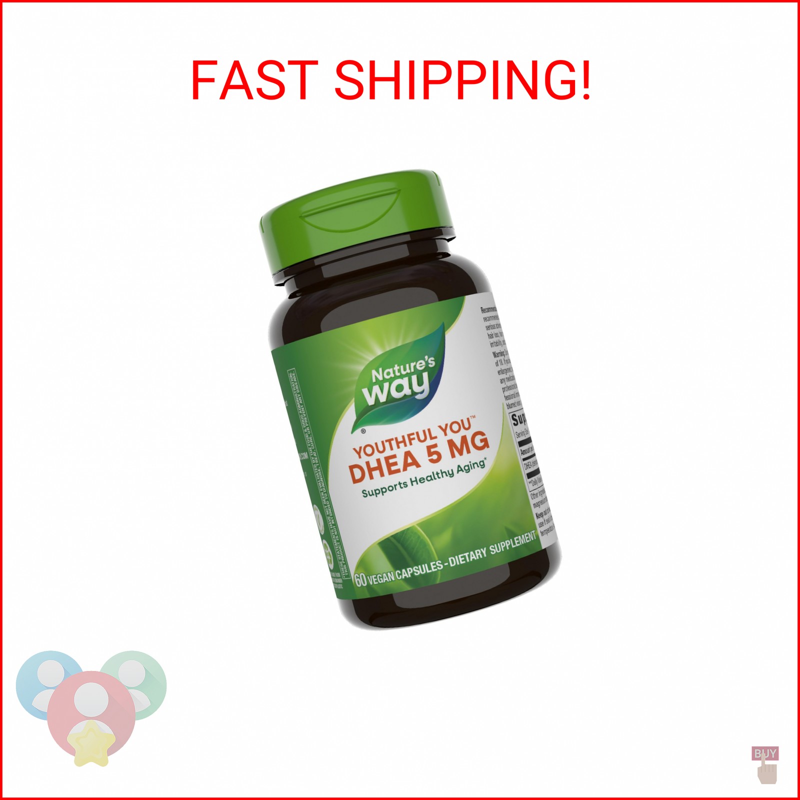 Nature’s Way Youthful You DHEA 5 Mg, Supports Healthy Aging & Hormone Production