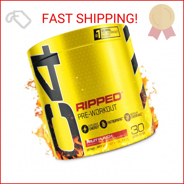 Cellucor C4 Ripped Pre Workout Powder Fruit Punch – Creatine Free + Sugar Free P