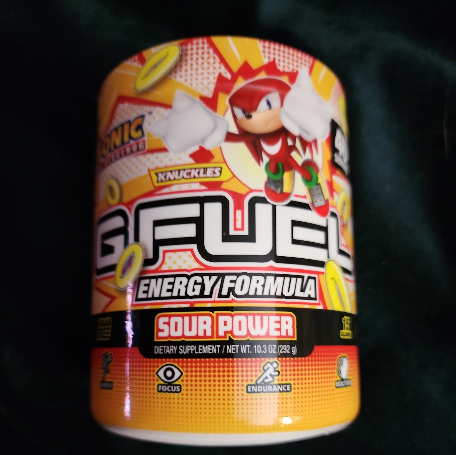 G Fuel Knuckles Sour Power GFuel 40 Servings Sonic The Hedgehog