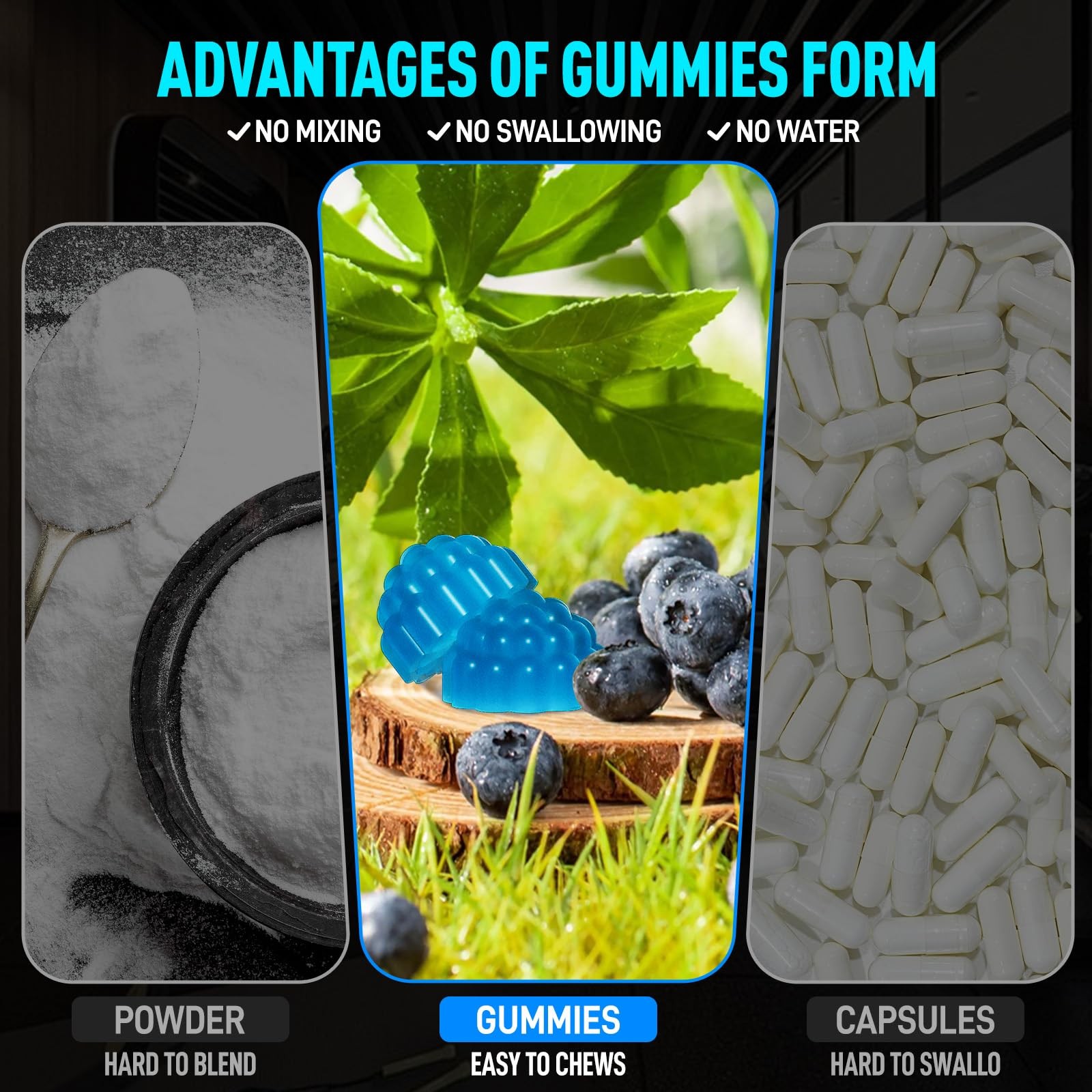 HMB and LLeucine Gummies, HMB and Leucine Amino Acid Supplements for Men & Wo…