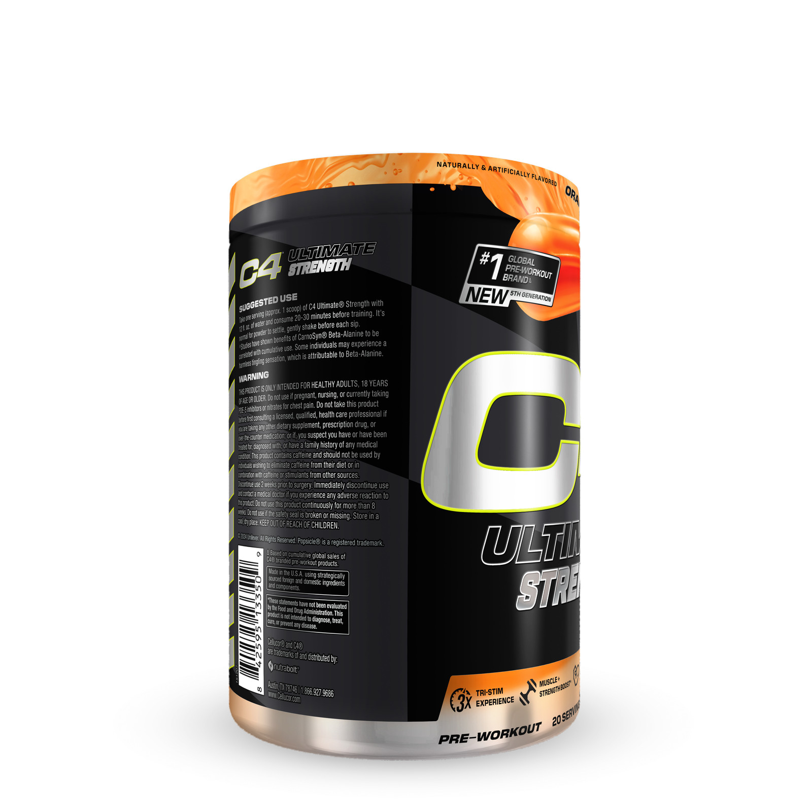 C4 Ultimate Strength Pre-Workout – Orange Popsicle (20 Servings)