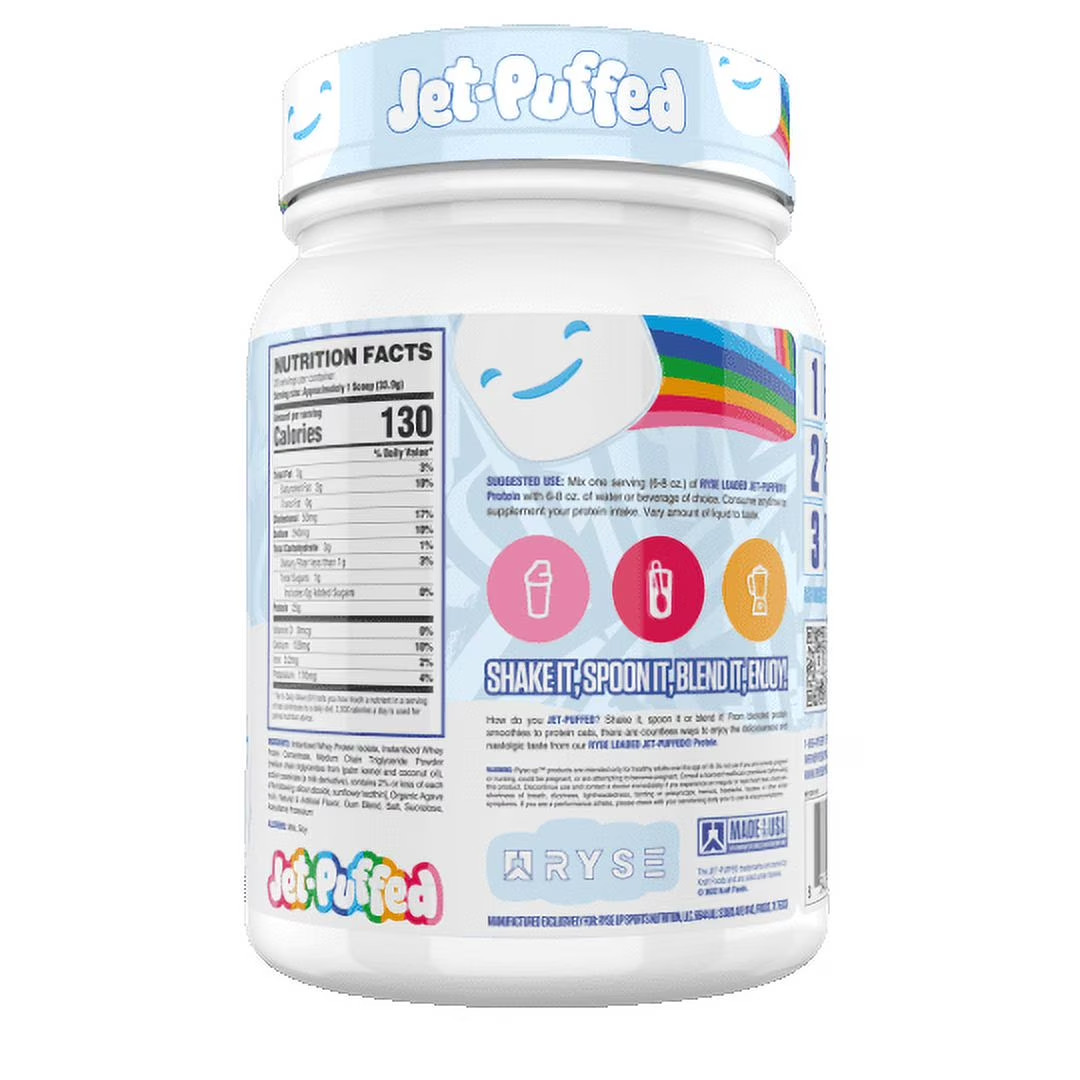 RYSE Loaded Protein Powder, Jet Puffed Marshmallow, 20 Servings, 25g Protein