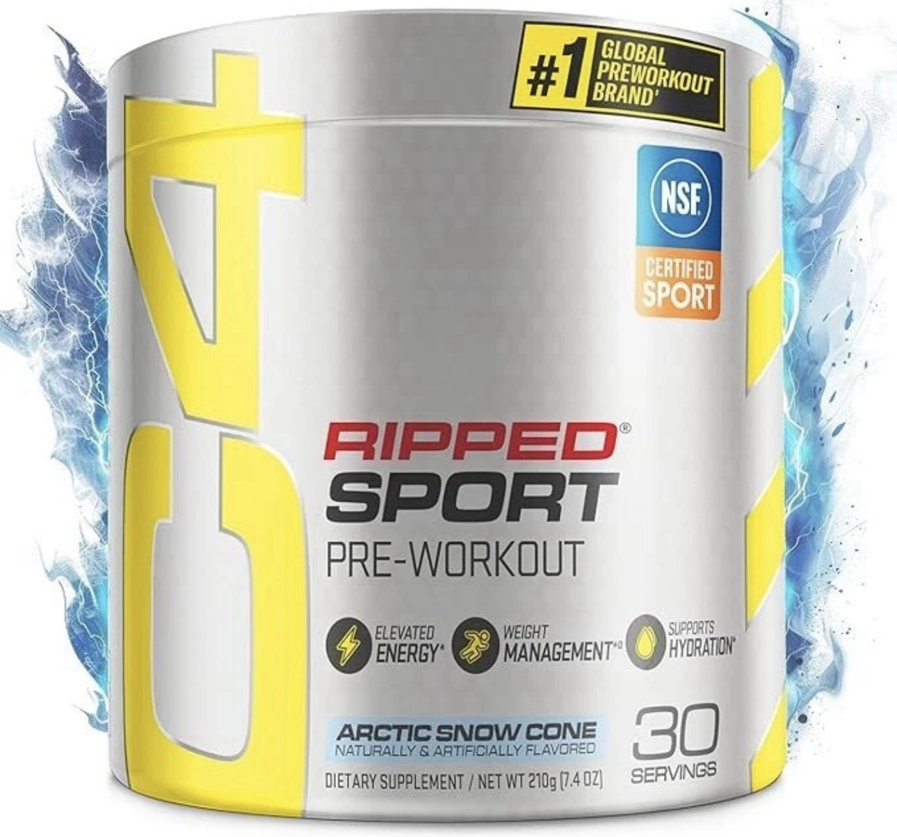 C4 Ripped Sport Pre-workout Powder Arctic Snow Cone 30 Servings