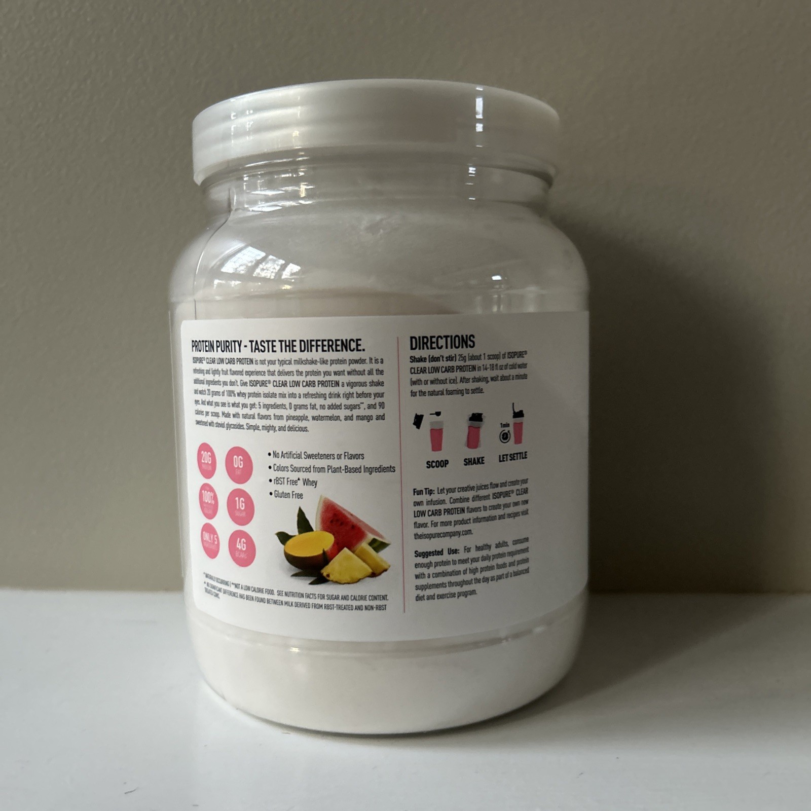 Isopure Infusions Whey Protein Powder 400g – Tropical Punch Exp 5/27