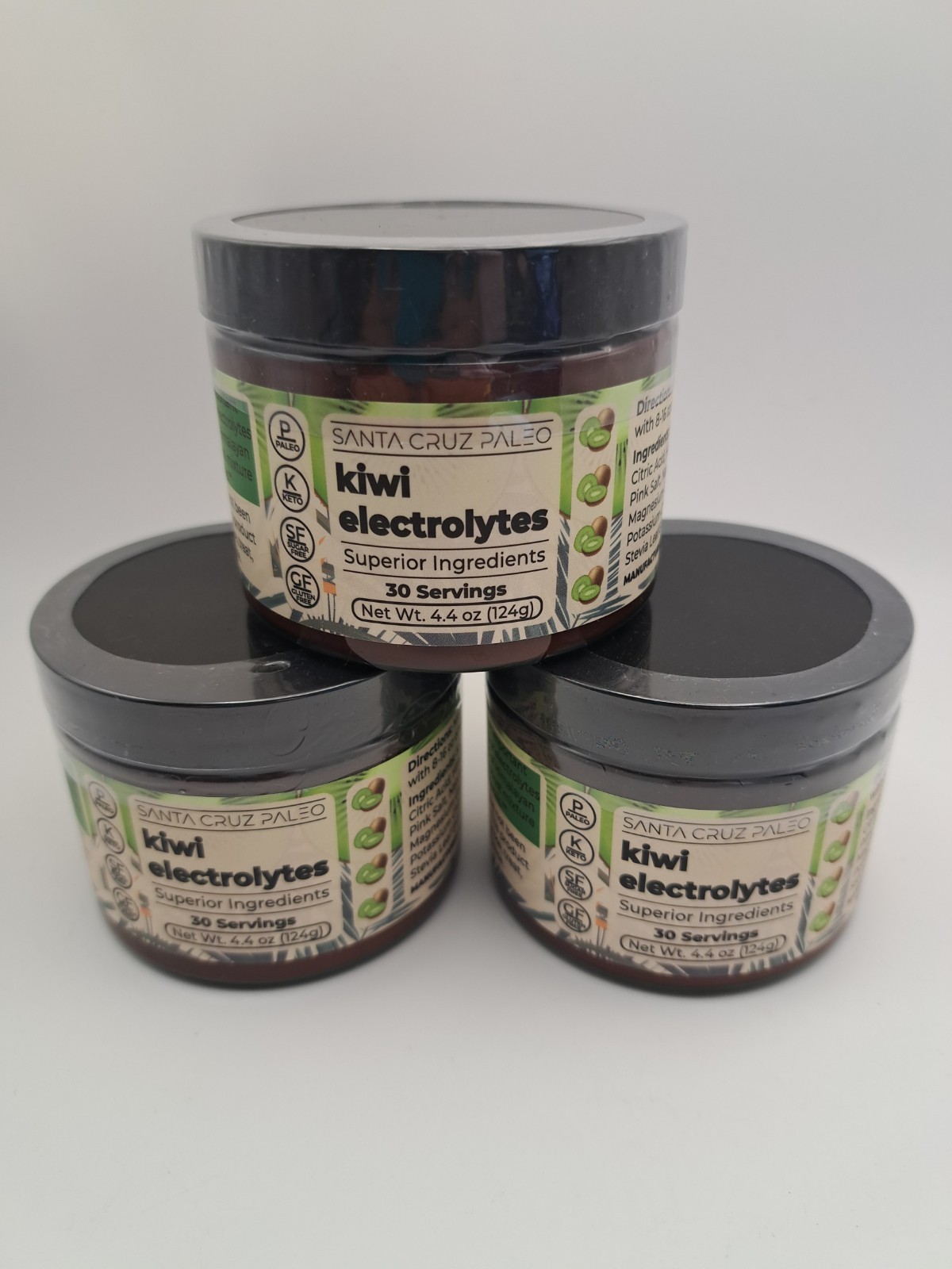 Santa Cruz Paleo Kiwi Electrolytes powder lot of 3