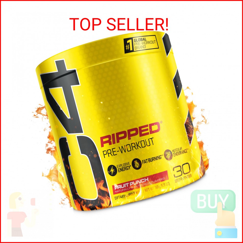 Cellucor C4 Ripped Pre Workout Powder Fruit Punch – Creatine Free + Sugar Free P
