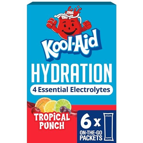 Hydration Electrolyte Powder Drink Mix, 6 On-the-Go-Packets, for Easy and