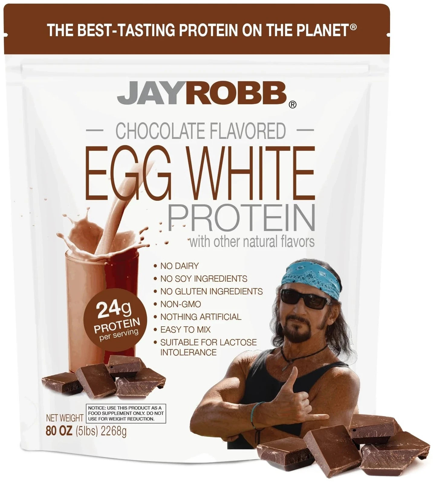JAYROBB Chocolate Egg White Protein Powder Low Carb Keto Vegetarian Gluten Fr…