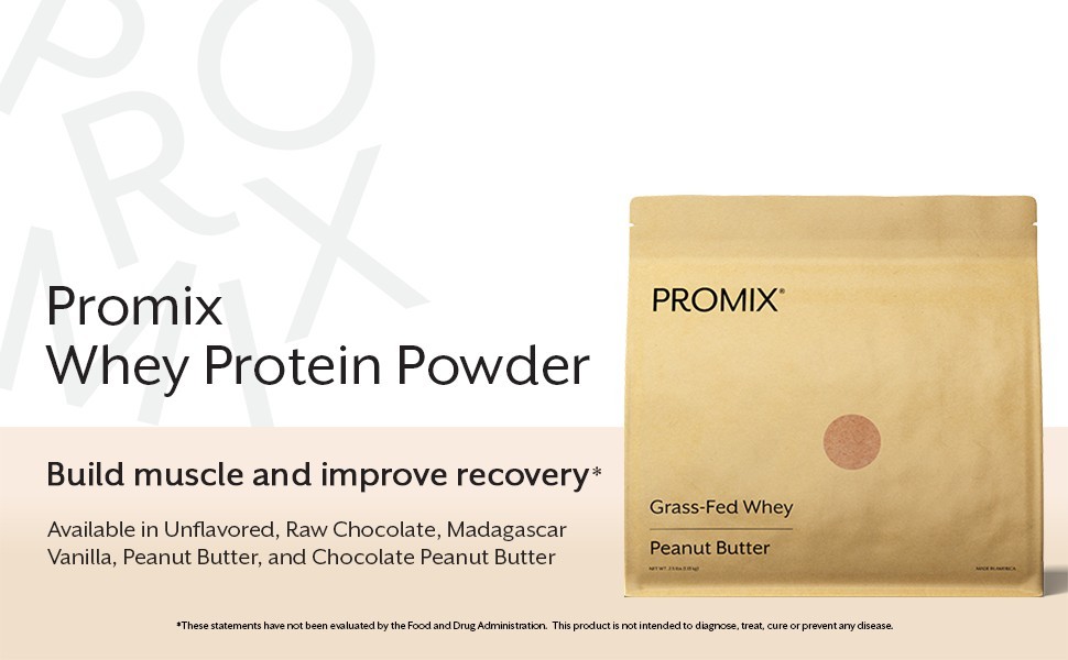 Promix Grass Fed Whey Protein Peanut Butter 2.5lb Clean Protein