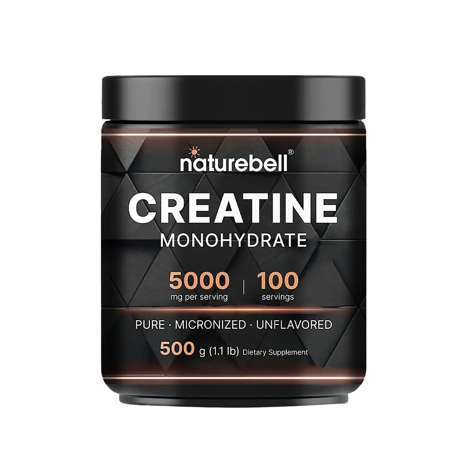 NatureBell Micronized Creatine Monohydrate Powder – 1.1 Pound (Pack of 1)