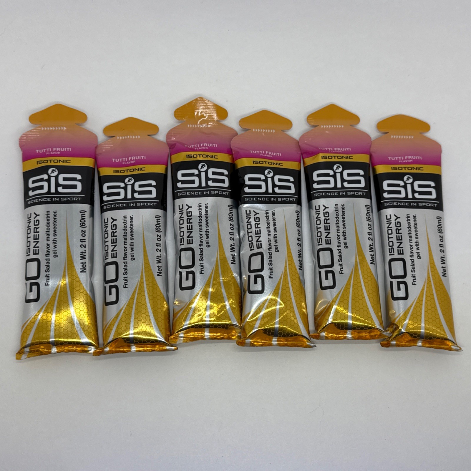 6 Tubes Science in Sport Energy Gel SIS Go Isotonic Energy TUTTI FRUTTI