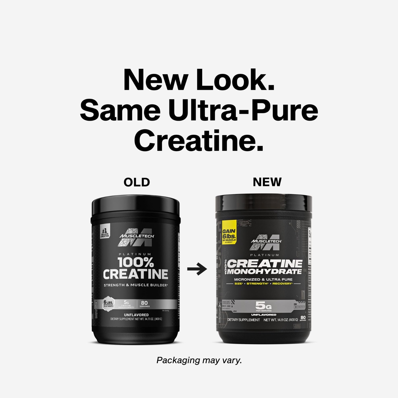 Pure Creatine Monohydrate Powder – 80 Servings, Unflavored Micronized Supplement