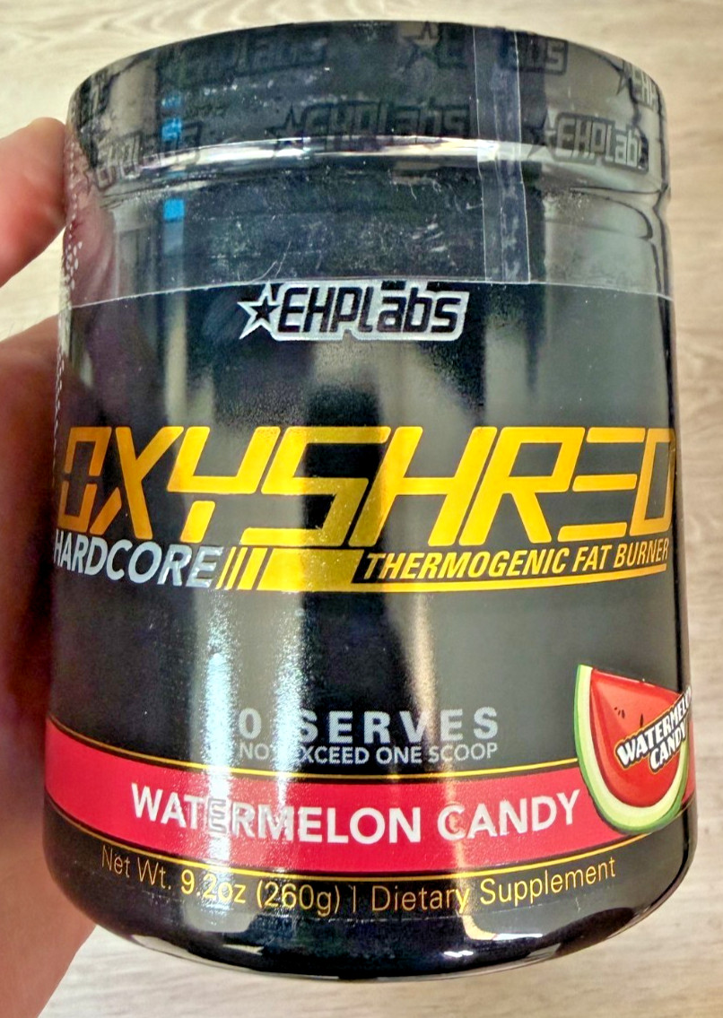 EHP Labs Oxyshred Hardcore Thermogenic Pre-Workout 40 Servings Watermelon Candy