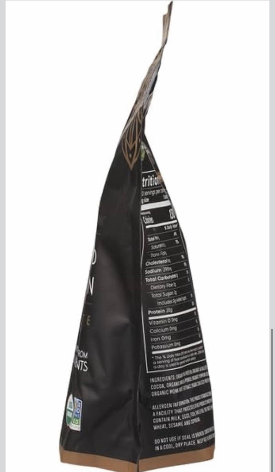 Truvani Organic Plant-Based Protein Powder Chocolate Non-GMO Gluten Free 23.63oz