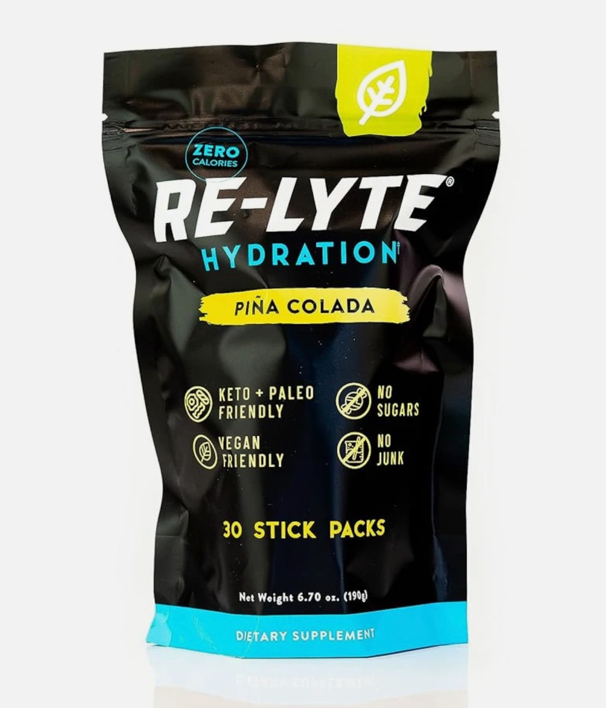 REDMOND Re-Lyte Hydration Electrolyte Powder Mix (Pina Colada), 30 Stick Packs