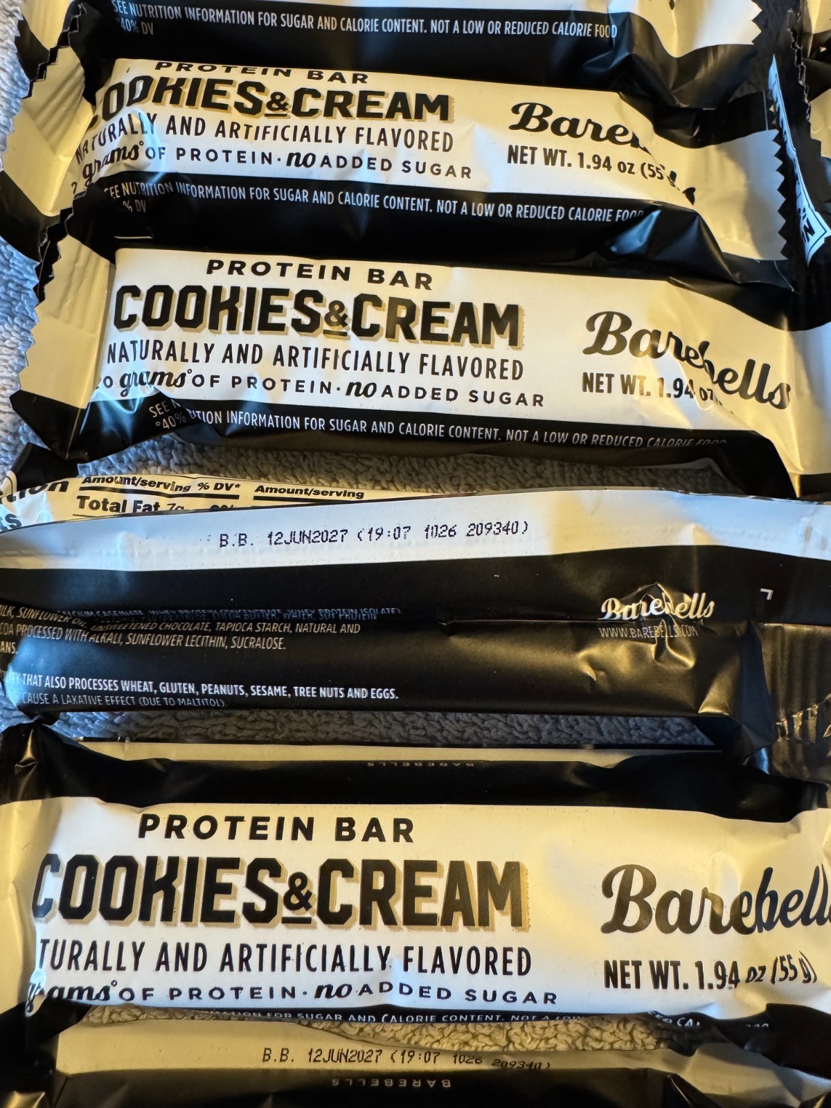 50 Barebells PROTEIN Bar COOKIES Banana BIRTHDAY, Key Lime, MINTY Caramel PEANUT