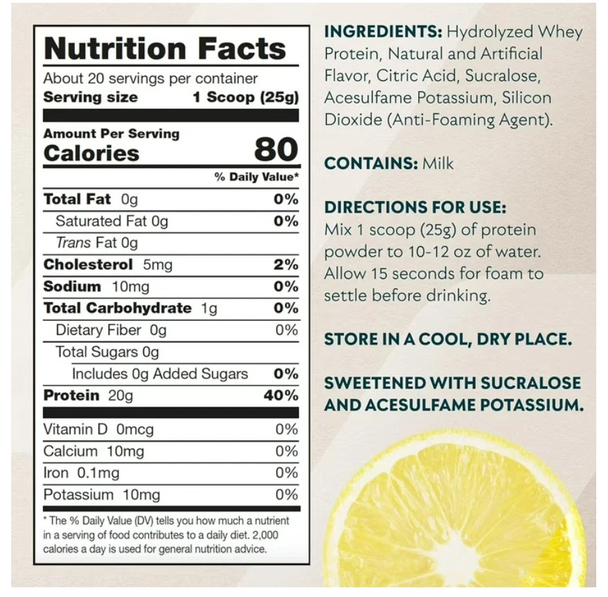 Myprotein Clear Whey Protein Isolate Powder, Lemonade, 20 Servings (1.1 lbs), Mu