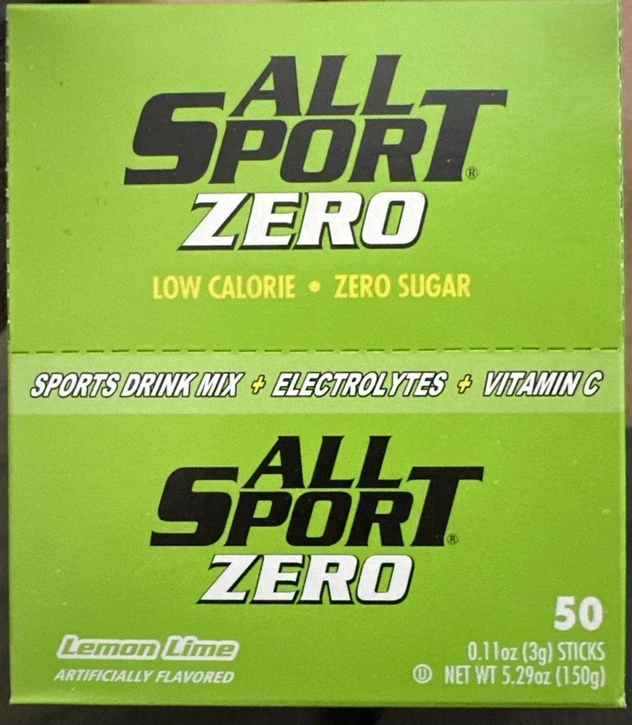 All Sport Zero Calorie Electrolyte Powder Sticks Pack of 50 Hydration Mixes