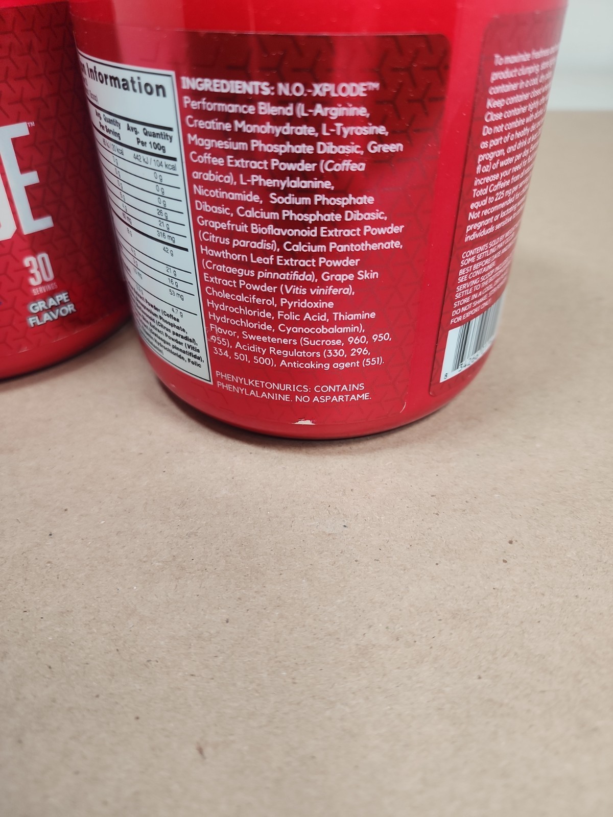 Exp 05/28 BSN N.O.-XPLODE Pre-Workout 1.25 lb 30 Servings X2 Grape Lot Of 2
