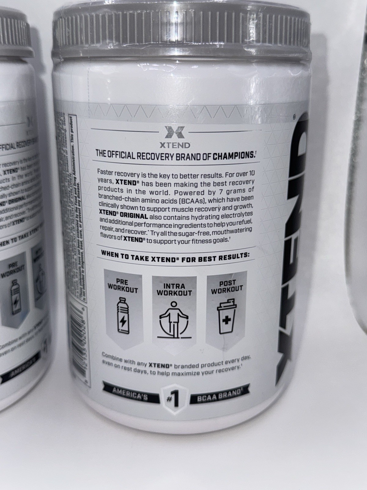 2 XTEND Original BCAA Powder Knockout Fruit Punch 30 servings Exp 07/27