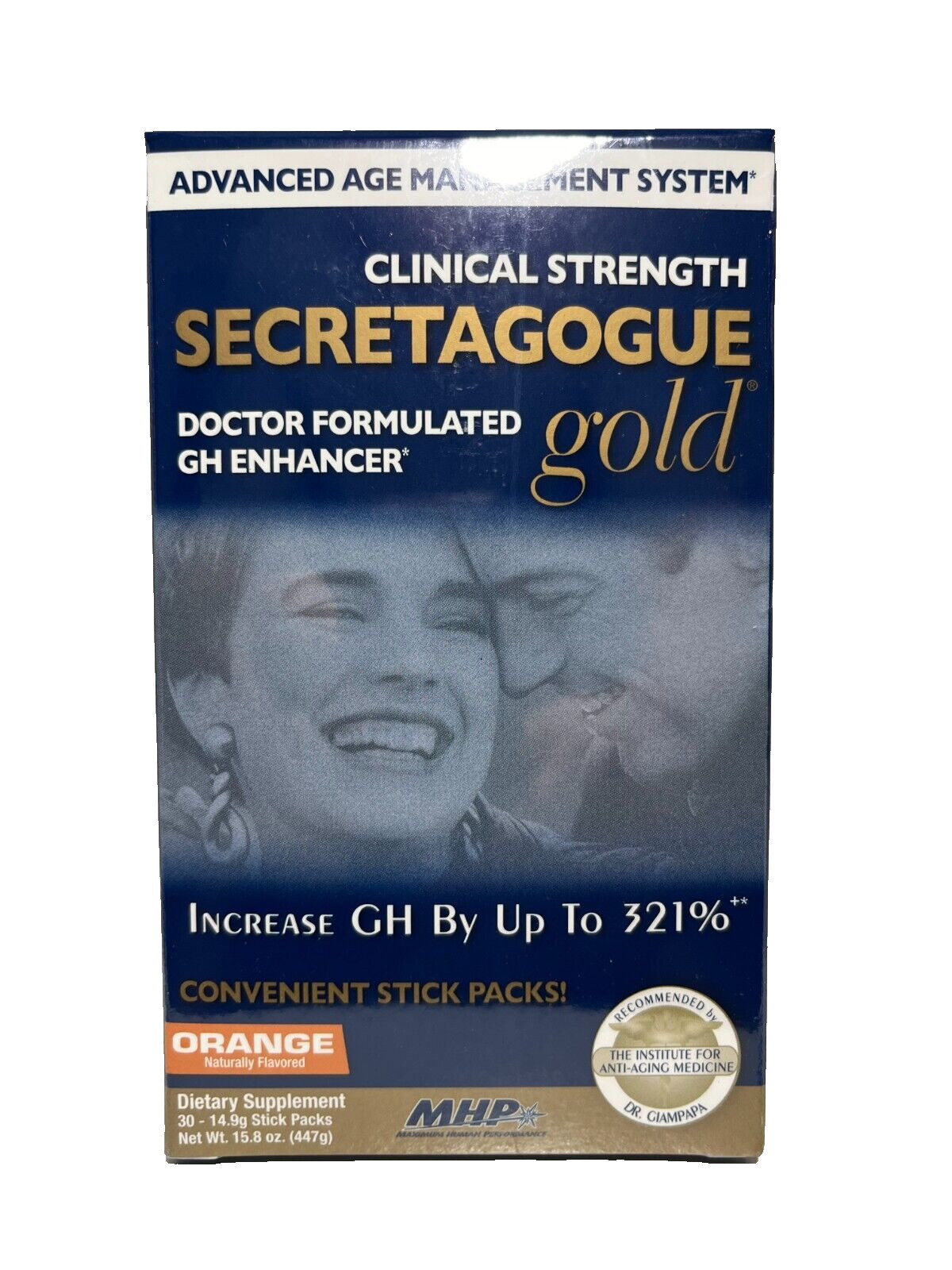 MHP Secretagogue Gold GH Enhancer Sleep Muscle Growth 30 Stick Packs – Orange