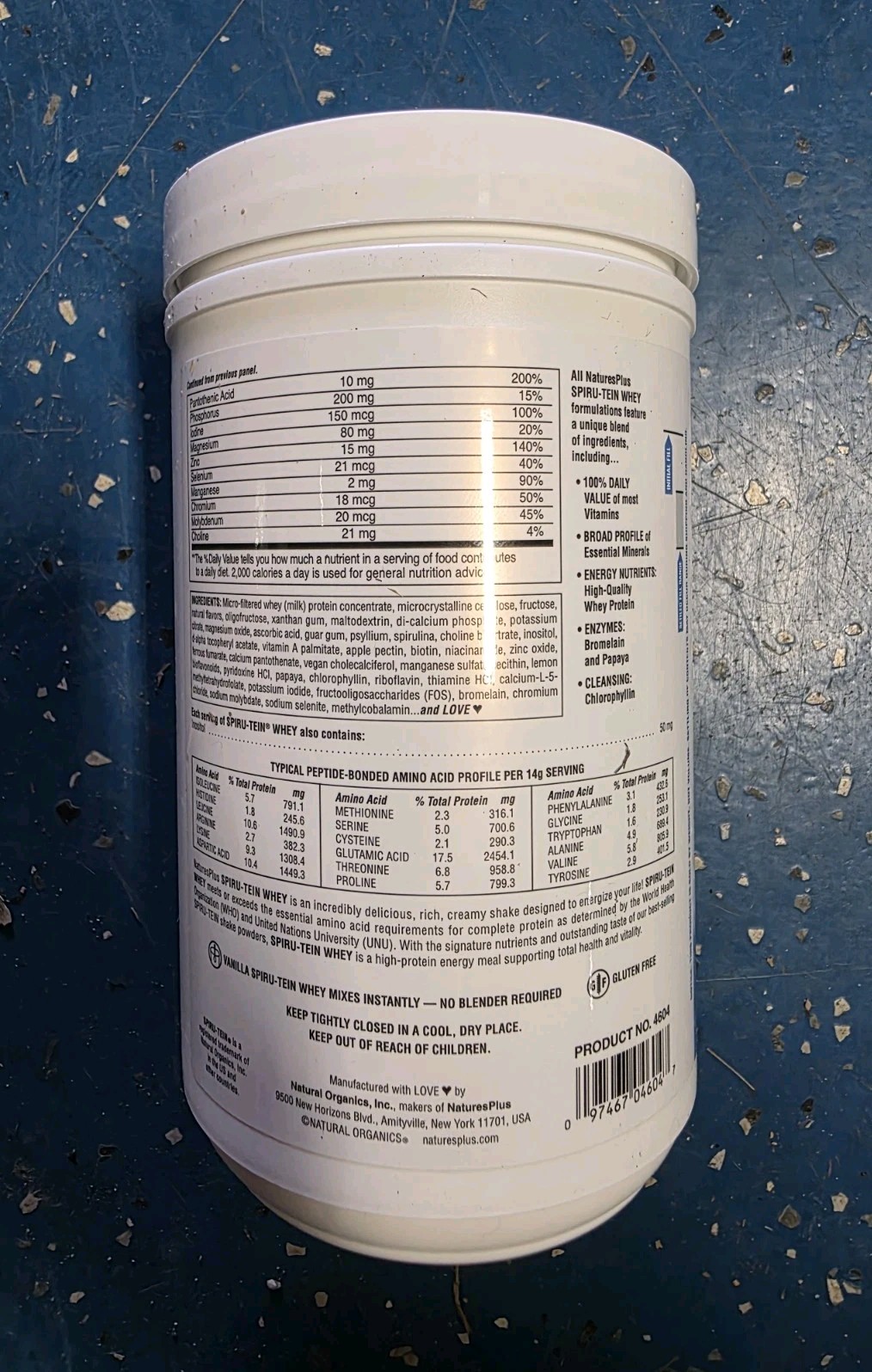Nature’s Plus Spiru-Tein Whey Protein Powder Meal Vanilla 1.05lb
