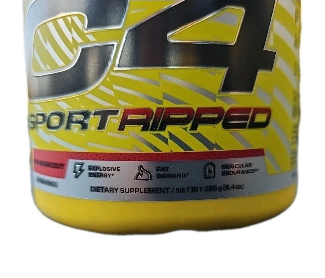 C4 Sport Ripped Pre-Workout – Jolly Rancher Cherry – Size: 9.4 oz