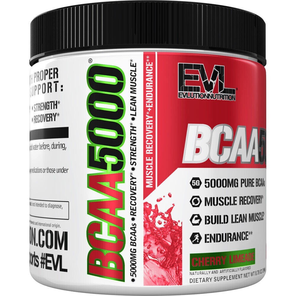 Evlution EVL BCAAs Amino Acids BCAA5000- Stim Free Pre-Workout – All Flavors