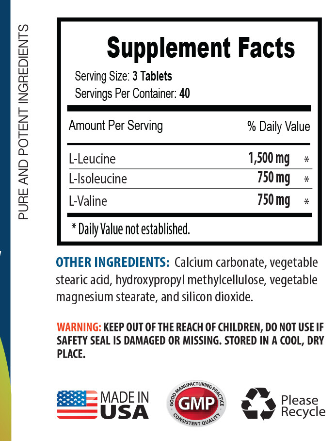 muscle increaser – BCAA 3000MG – leucine 1500 mg 1 BOTTLE