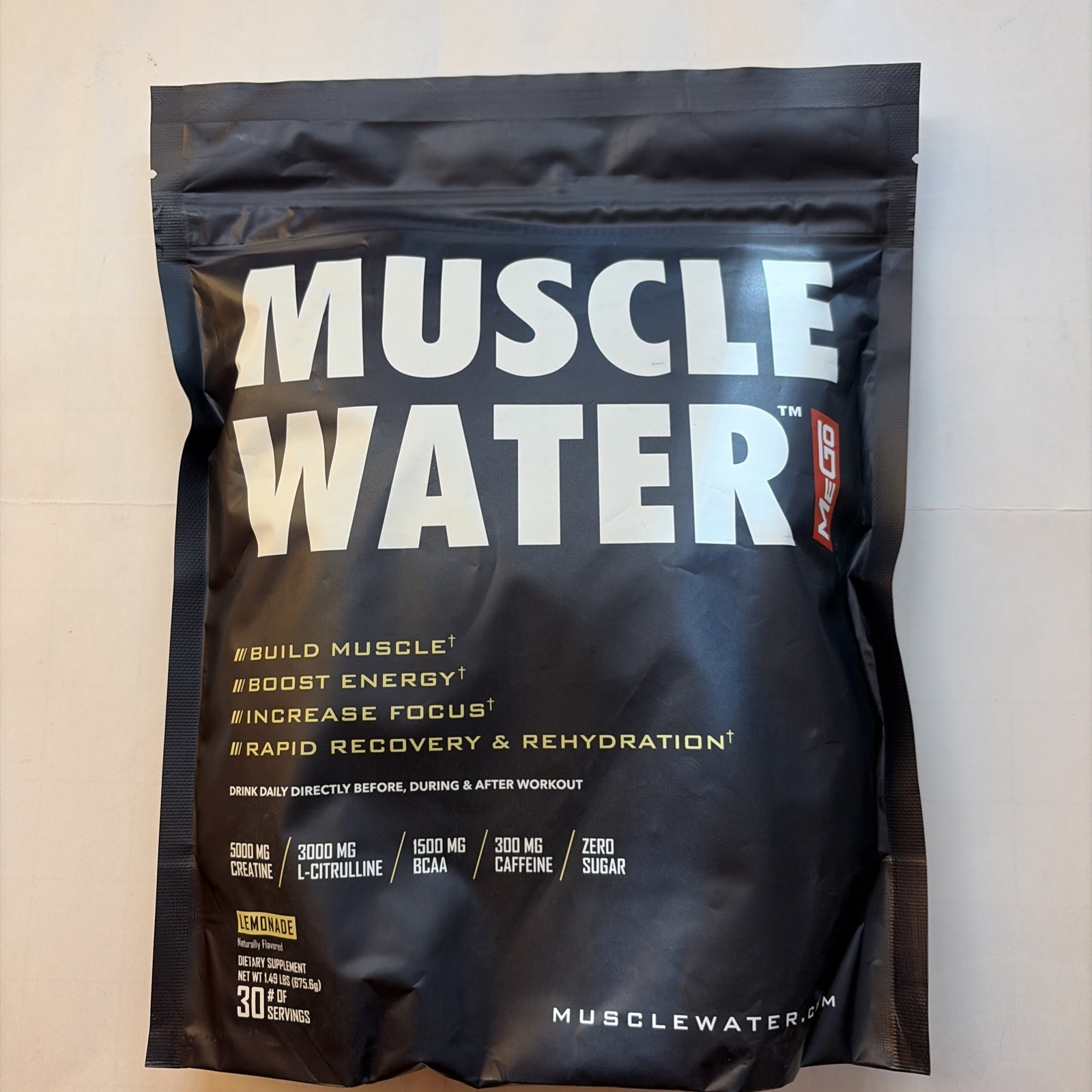 MUSCLE WATER Pre Workout Powder | Muscle + Pump + Energy
