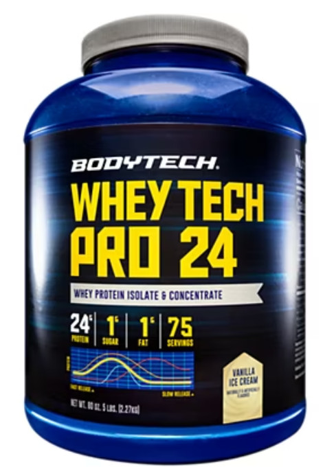 Whey Tech Pro 24 Whey Protein Isolate & Concentrate Powder