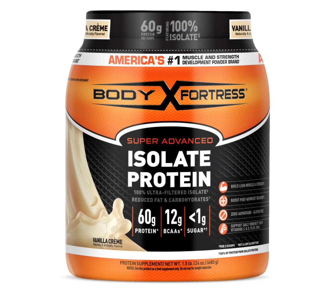 (2 pack) Body Fortress Super Advanced 100% Ultra-filtered Isolate Protein Powder