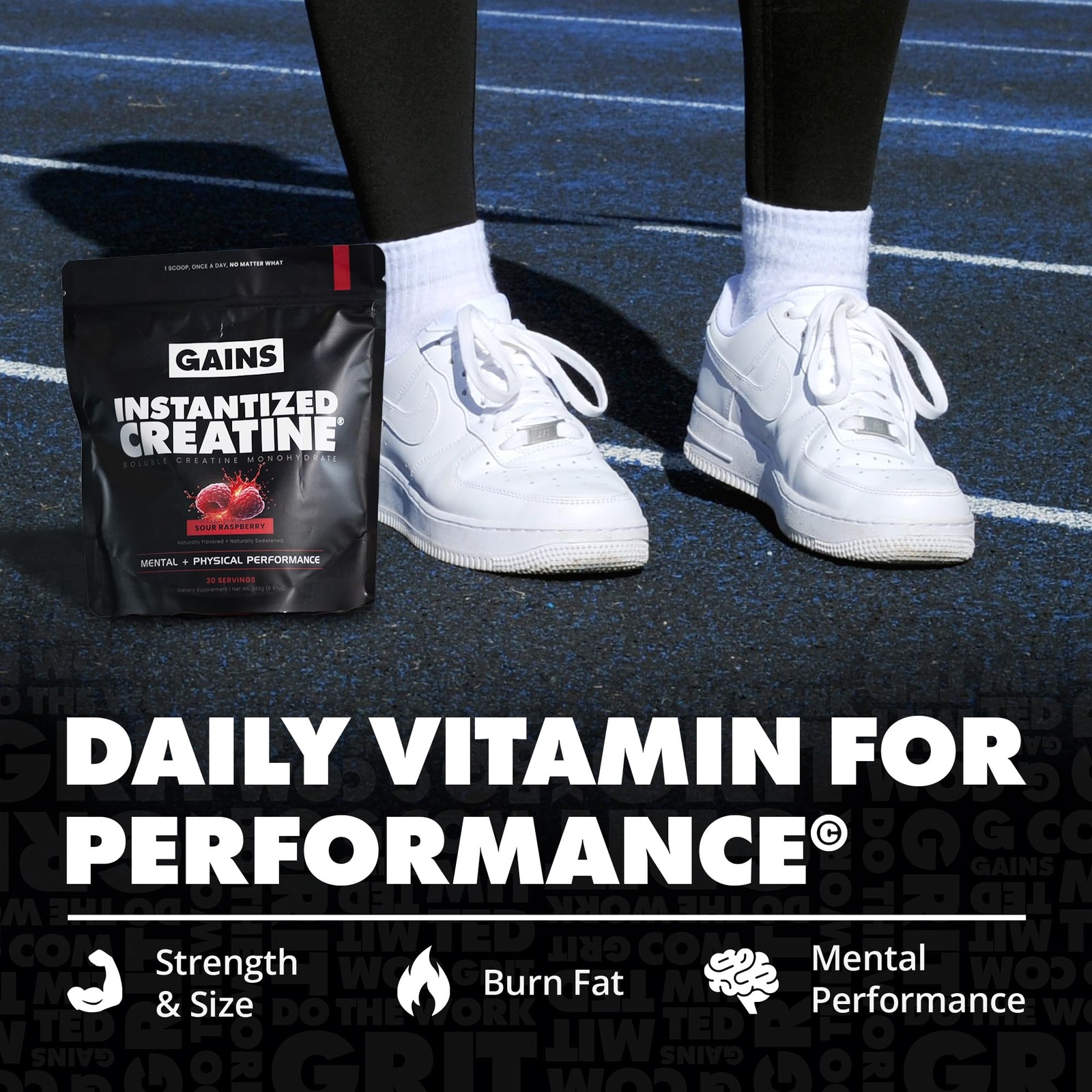 Gains in Bulk Instantized Creatine Monohydrate for Women and Men, Soluble Pre…