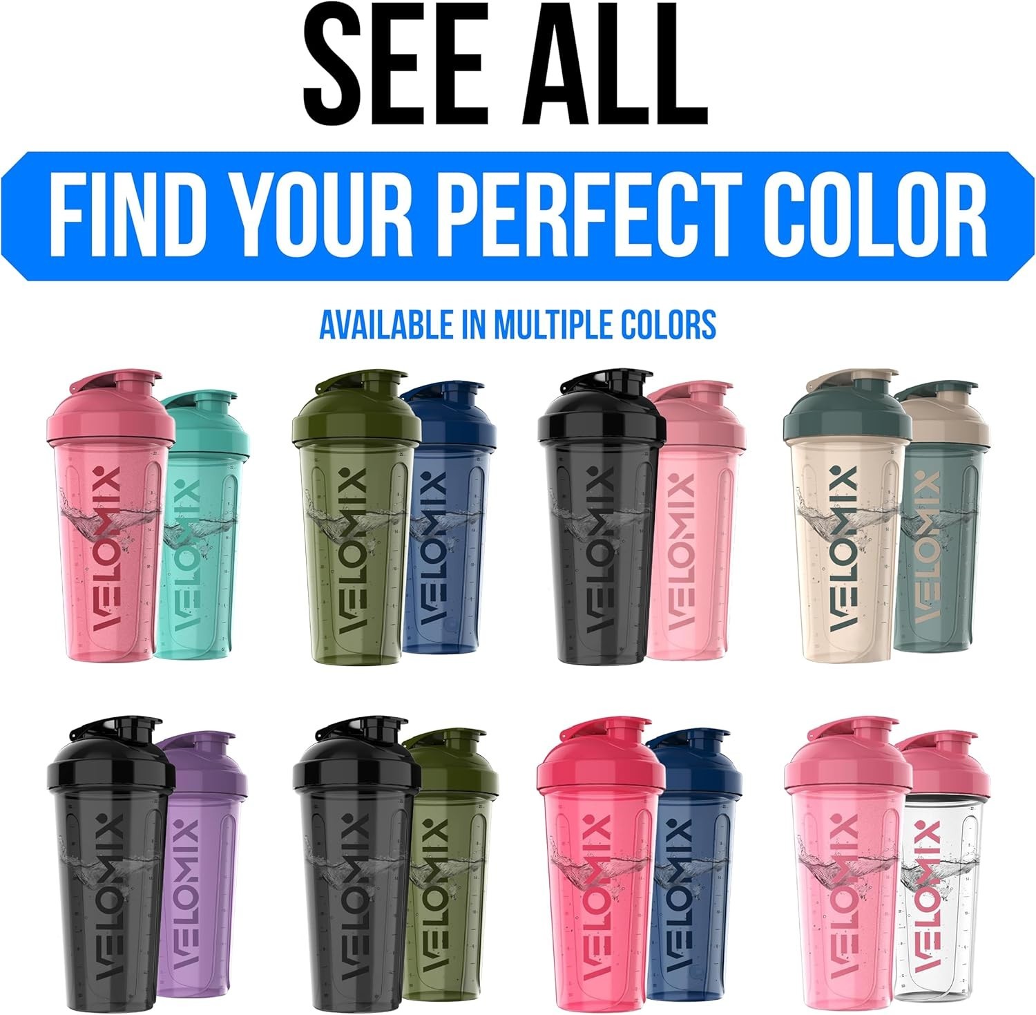 2 Pack 28oz Protein Shaker Bottle – Leakproof for Protein & Pre-Workout