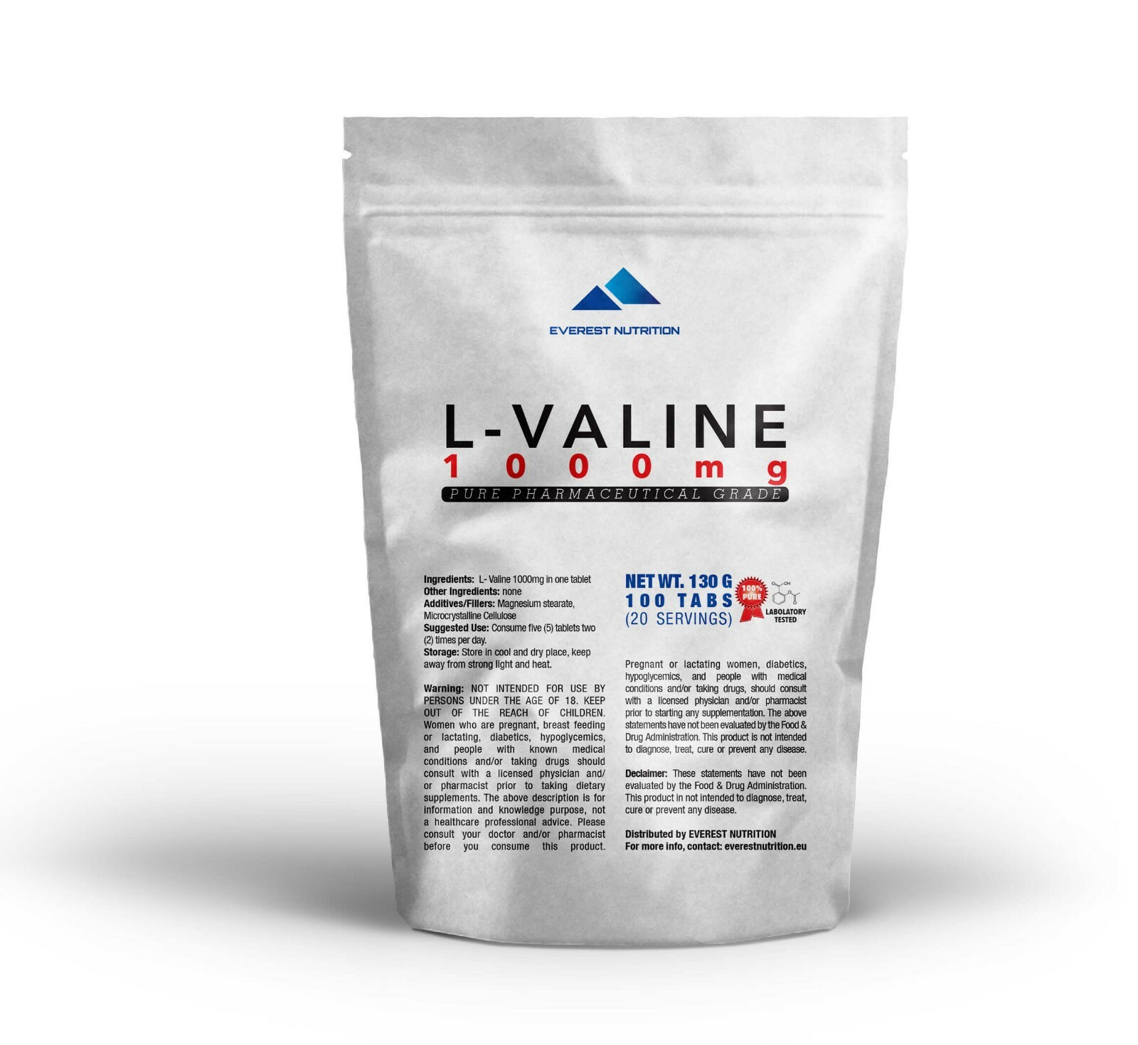 L-Valine 1000mg Tablets ANTICATABOLIC BCAA AMINO ACIDS