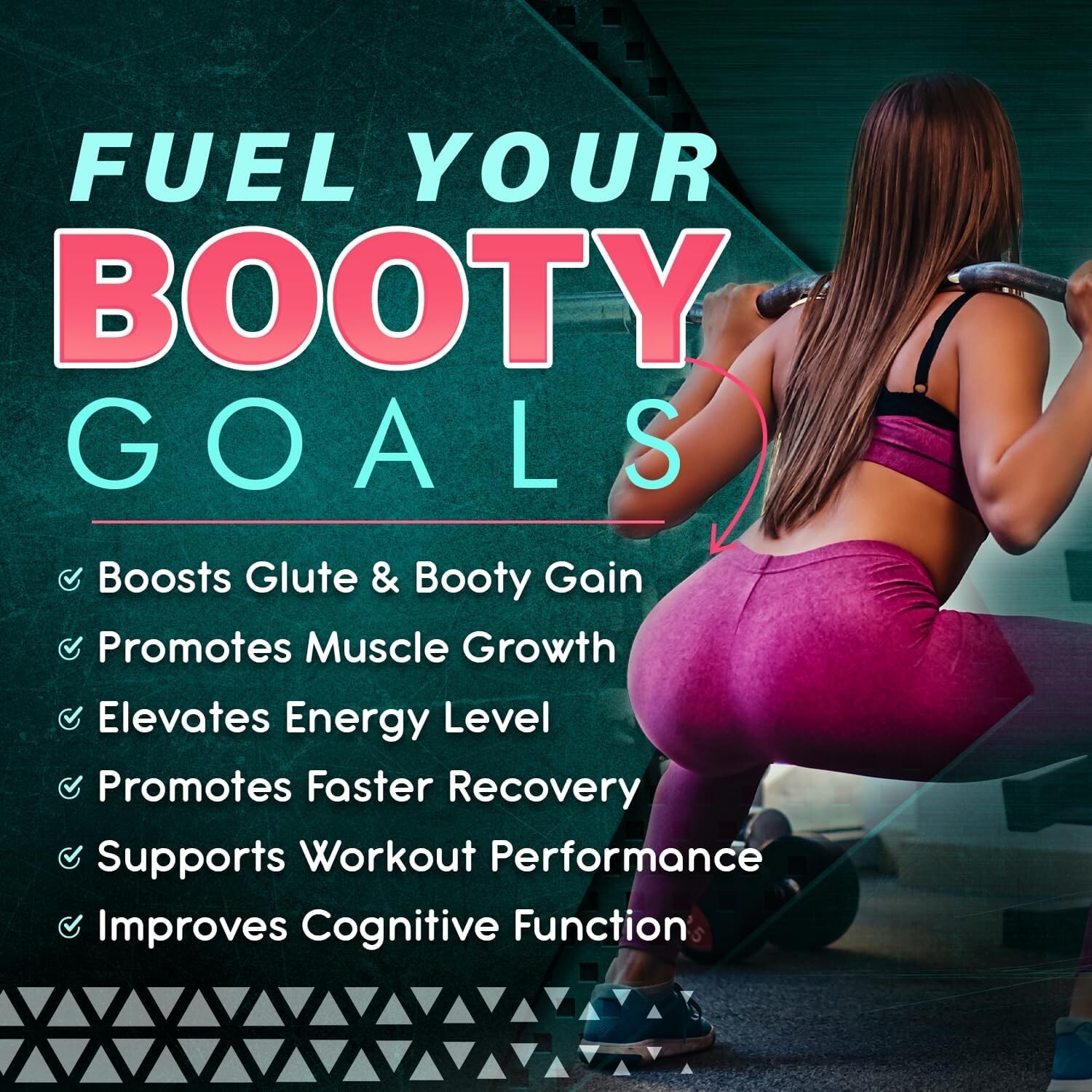 5G Creatine Monohydrate Powder for Women Booty Gain +2000Mg Collagen +1G BCAA 2: