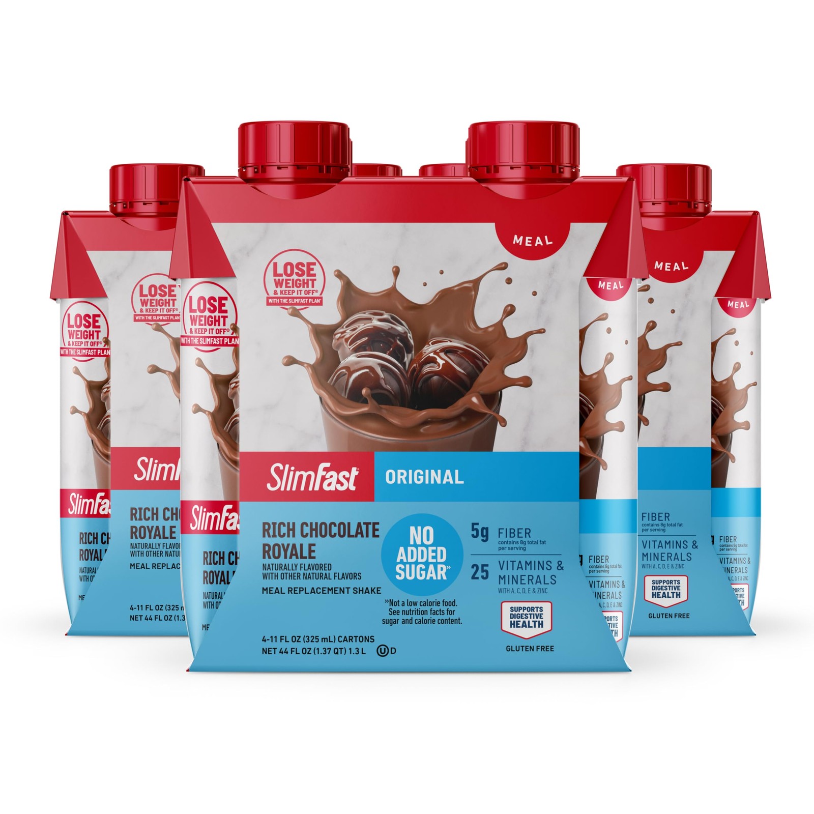 Slimfast Meal Replacement Shake Original Rich Chocolate Royale No Added Sugar