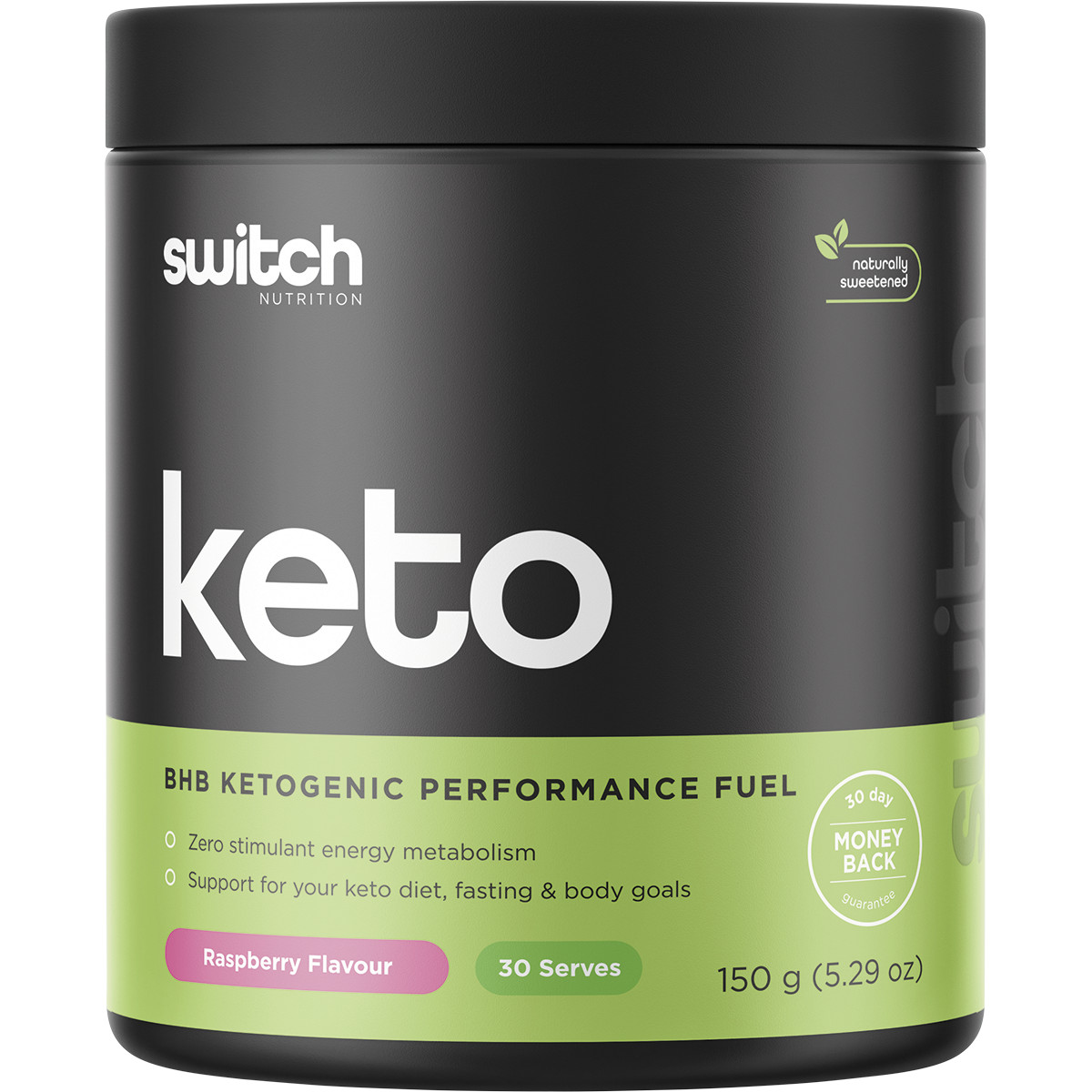 Switch Nutrition Keto BHB Ketogenic Performance Fuel Raspberry 150g