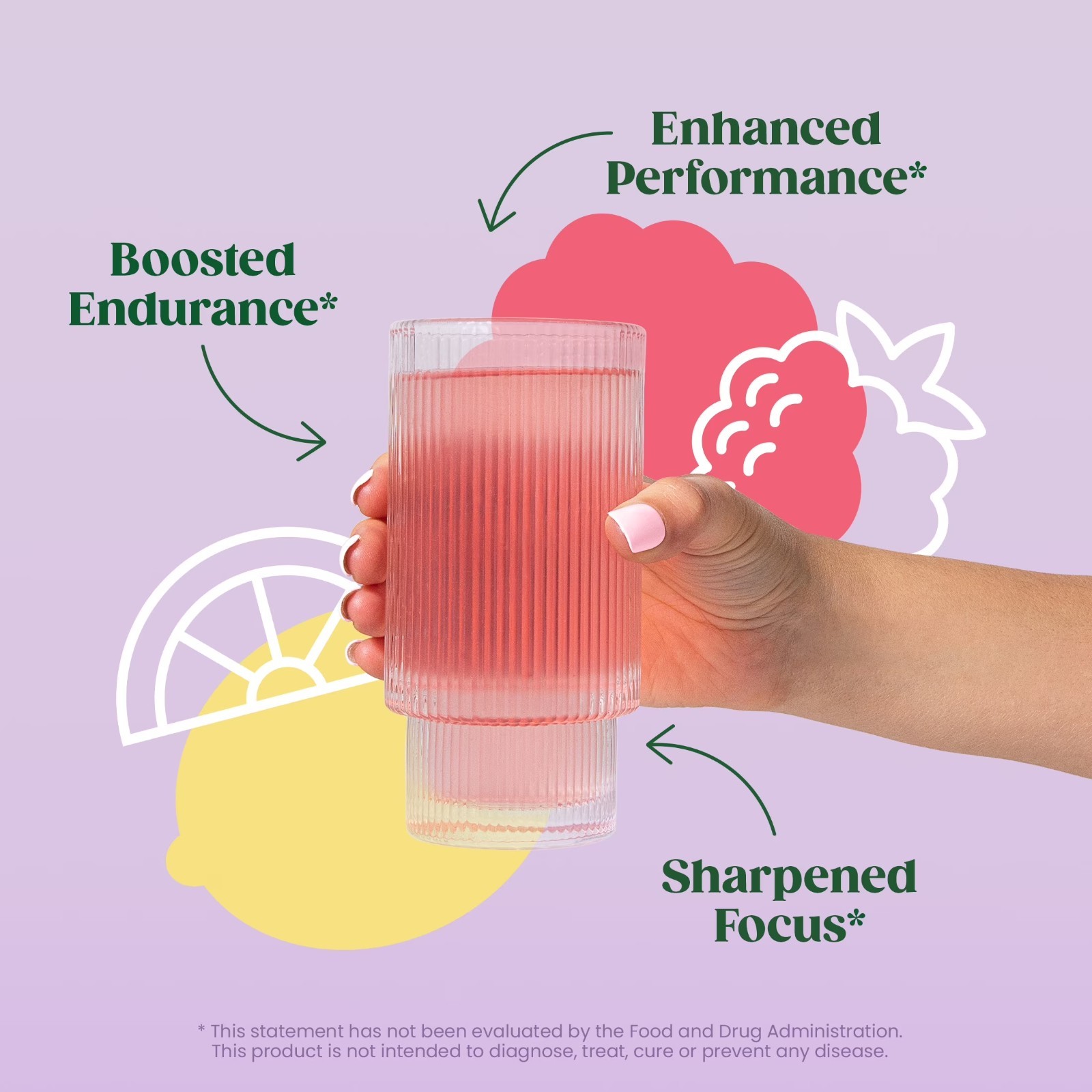 Pre-Workout Powder Raspberry Lemonade 25 Servings High Energy Focus Endurance